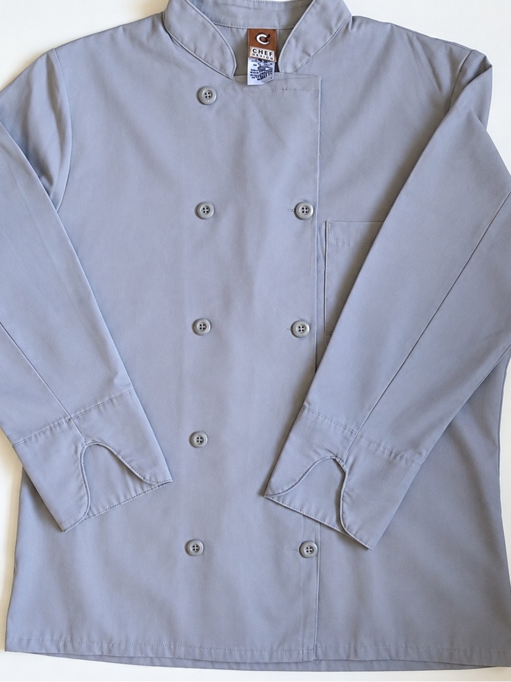 Light Gray Double-Breasted Pea Coat - Unbranded